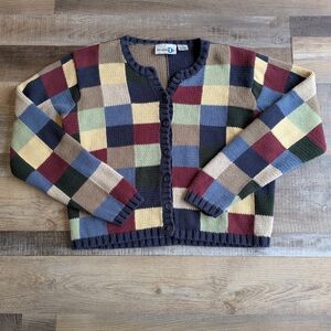 Vintage Colorful Sweater, Women's Medium